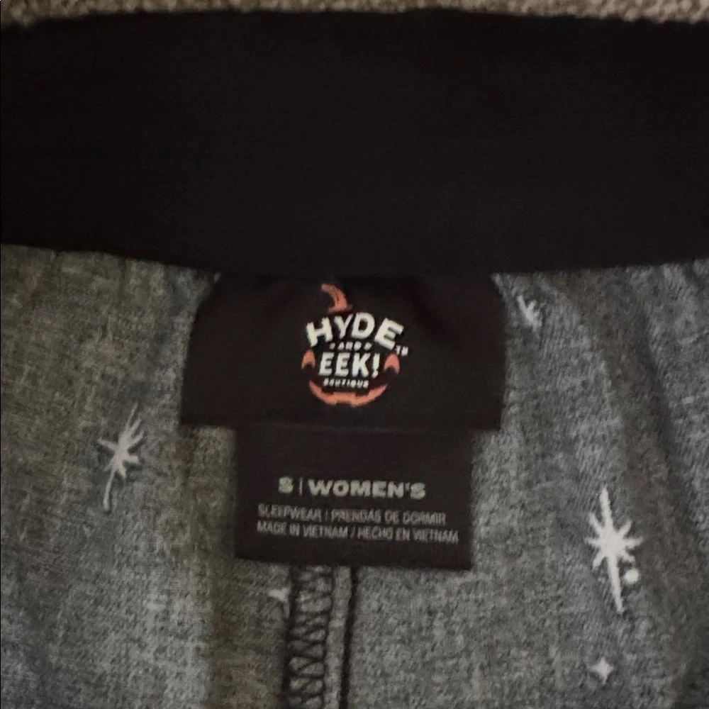 NWOT Target Women Black Starry Night Pajama Pants Halloween Hyde and Eek Size S - Picture 2 of 3